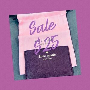 Kate Spade New York Cedar Street Card Holder in Mahogany Style #pwru4027 New-